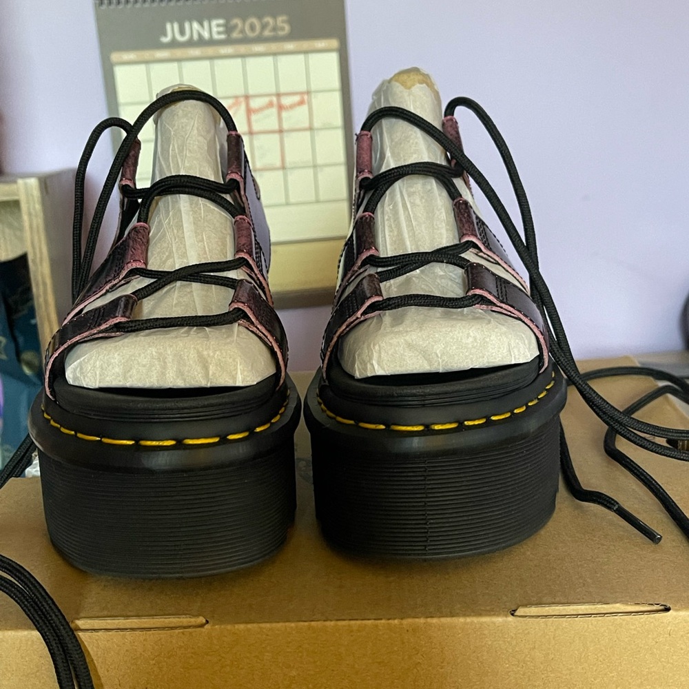 Dr. Martens Black and Purple Sandals - Picture 2 of 9